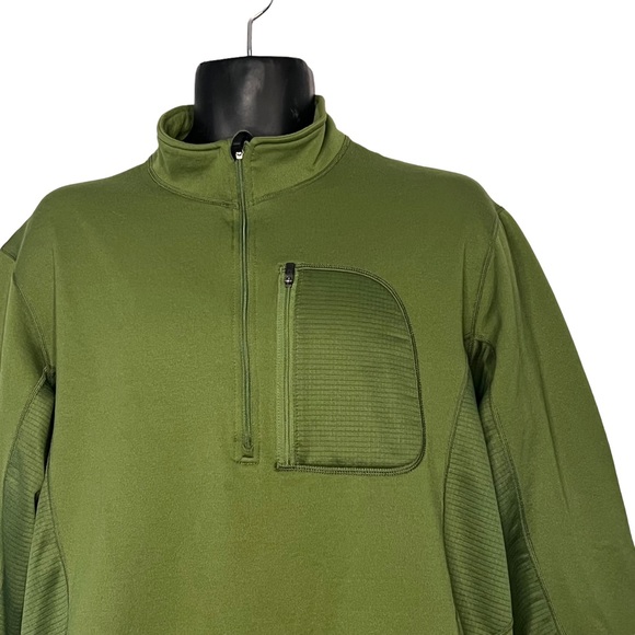 REI CO-OP 1/2 ZIP FLEECE PULLOVER - MEN'S XL GREEN - Picture 3 of 6